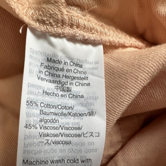 Madewell Top Stitched Coverall Belt Jumpsuit Peach/Pink Womens Size 2 - Picture 13 of 13